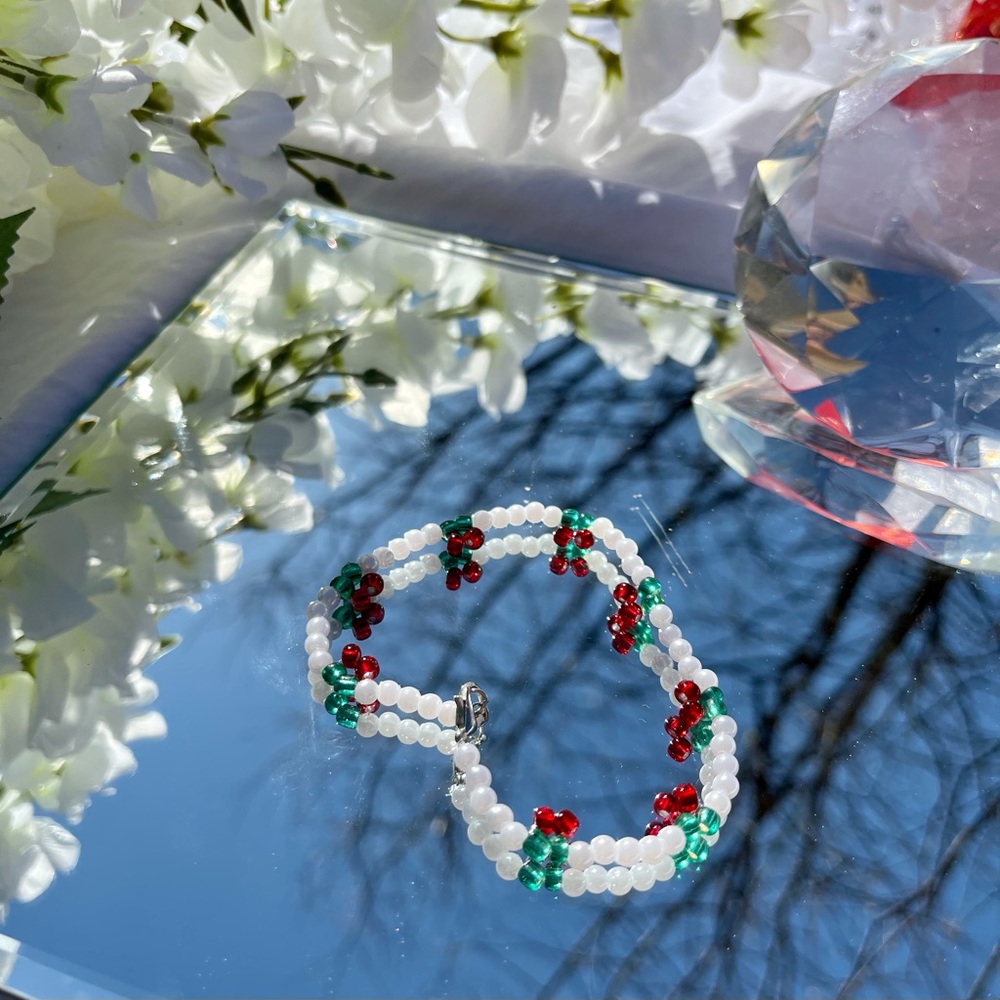 Beaded Cherry Bracelet!